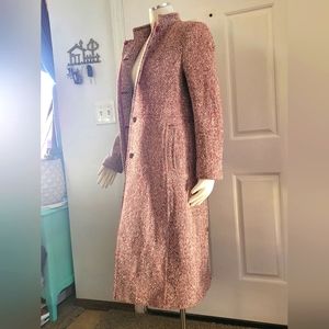 J CREW Red and White Tweed Peacoat